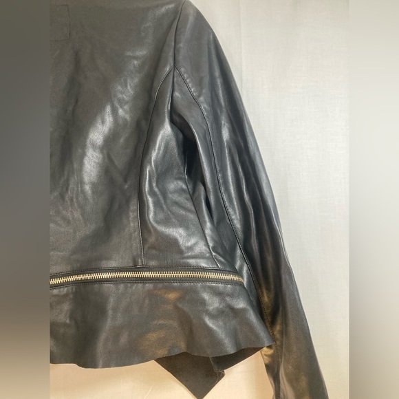 Dynamite vegan leather waterfall collar jacket with zipper details XS - Picture 5 of 13